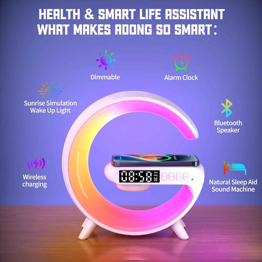 [Brand] Sleep Aid LED Lamp – Bedside Companion with White Noise and Sunrise Alarm