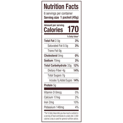 Bob's Red Mill Gluten Free Instant Oatmeal Maple Brown Sugar – Quick Commuter Breakfast for Office Mornings, 6 Pouches