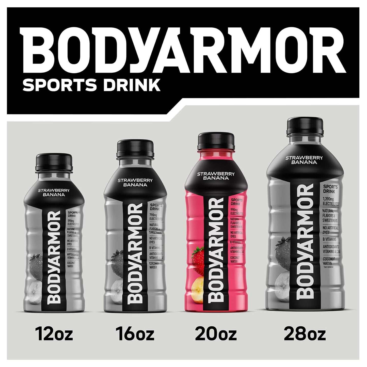 BODYARMOR Sports Beverage – On-the-Go Hydration for Biking and Outdoor Adventures, Real Coconut Water Electrolytes
