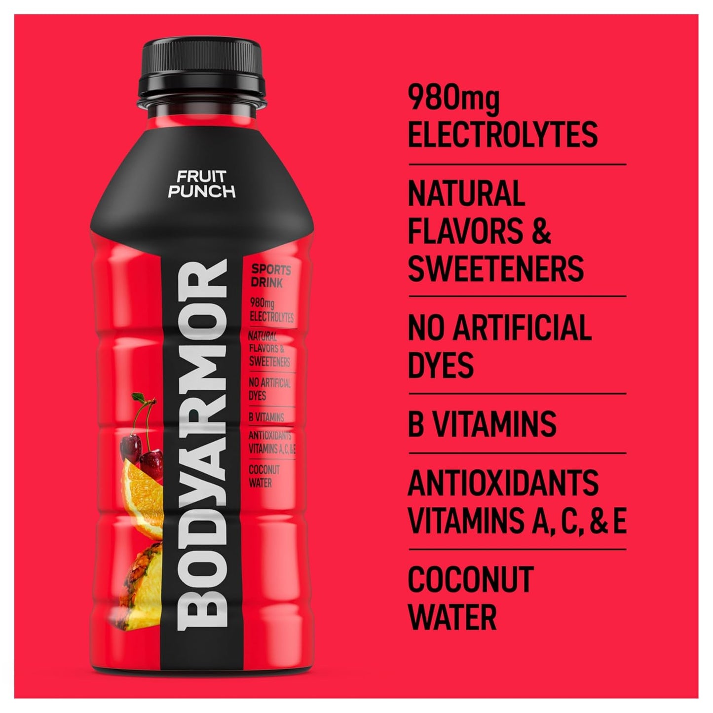 BODYARMOR Sports Beverage – On-the-Go Hydration for Biking and Outdoor Adventures, Real Coconut Water Electrolytes