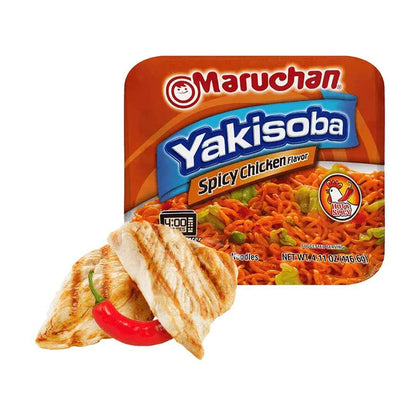 Maruchan Yakisoba Spicy Chicken – Pantry Stockpile for Camping Trips and Road Trips, 8-Pack