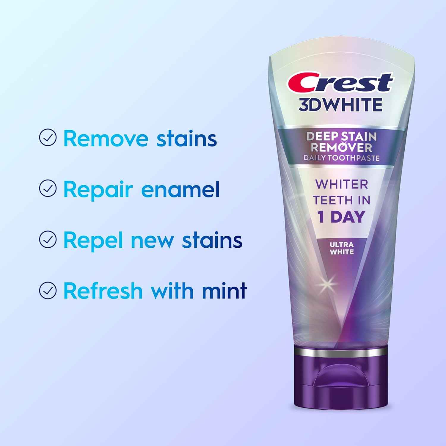 Crest 3DWhite Brilliance Deep Stain Remover Toothpaste – Daily Bathroom Self-Care Ritual for Coffee and Tea Drinkers