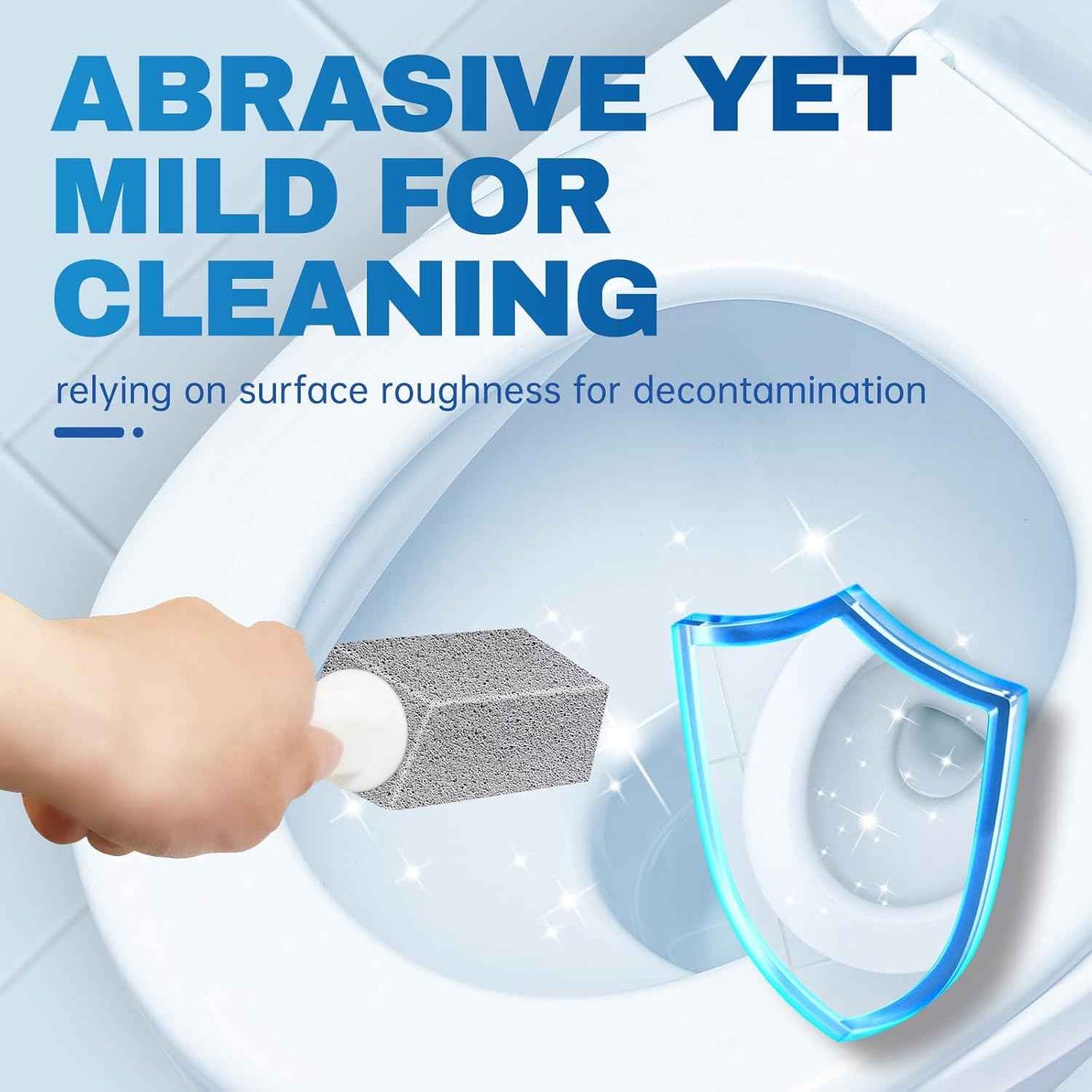 Vacplus Pumice Stone Toilet Cleaner - Sleek Bathroom Cleaning Tool for Modern Home Refresh, Removes Limescale and Rust Stains
