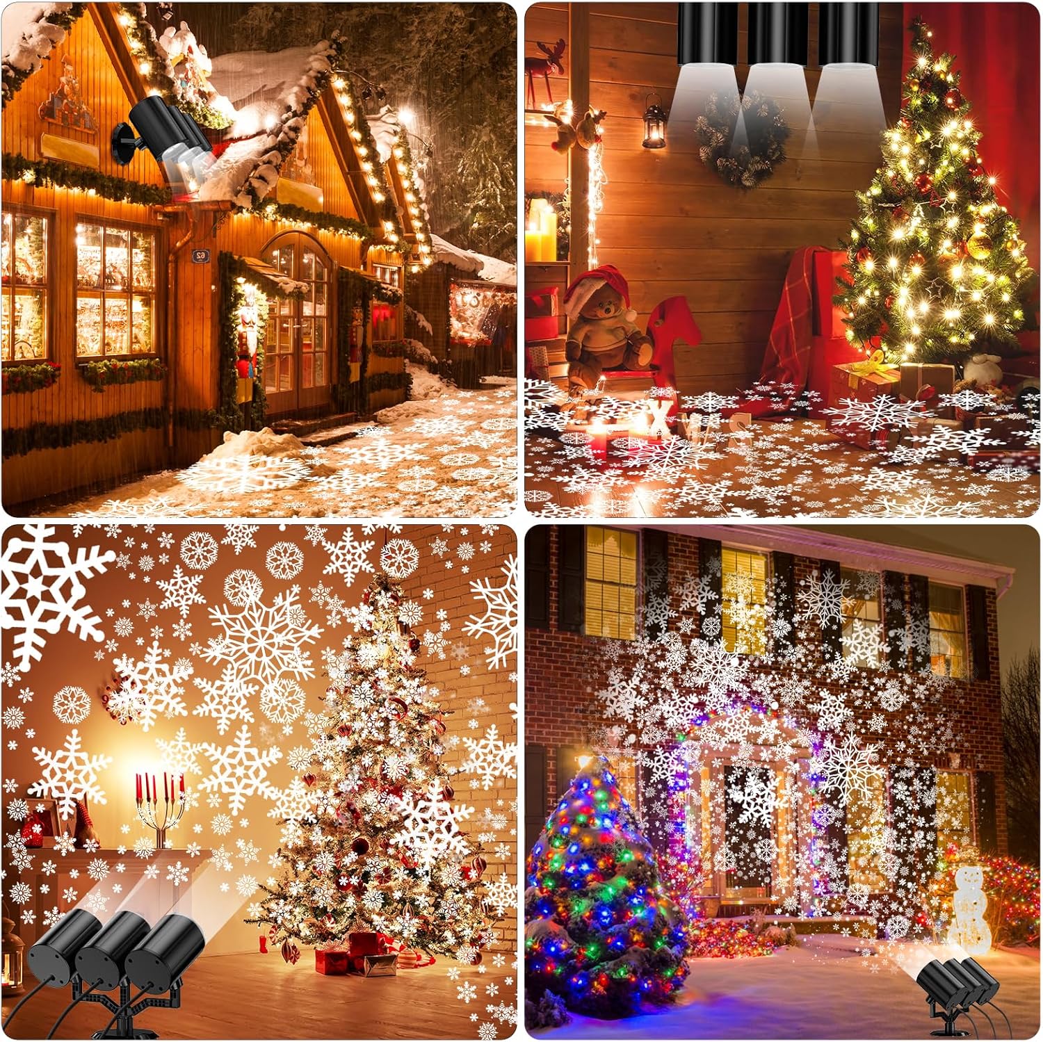 [Brand] 360° Snowfall Projector – Reusable Holiday Present for Hosts and Home Decorators