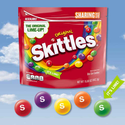 Skittles Original Fruity Candy, 15.6 oz Bulk Bag – Safe Trick-or-Treat Handout for School and Birthday Parties