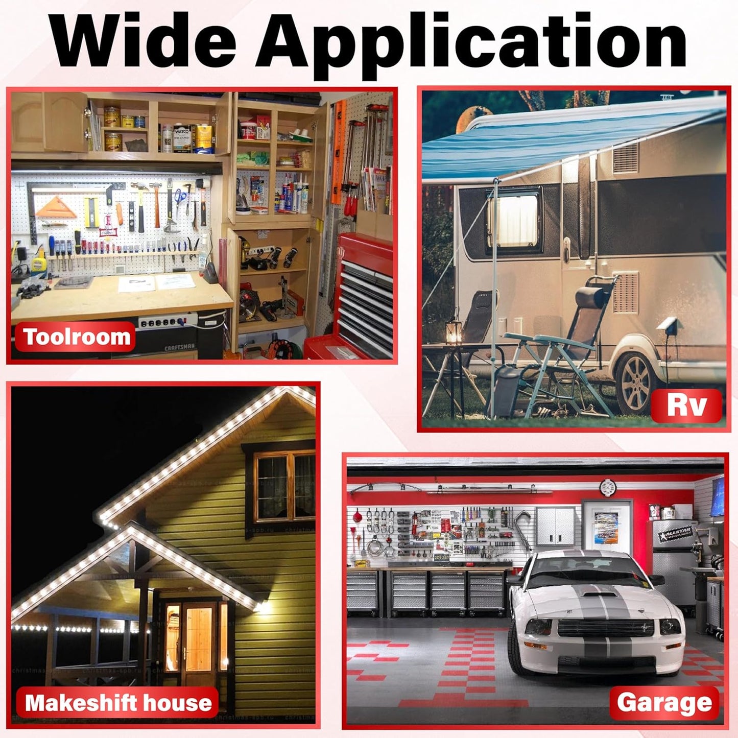 Bright Way Cargo Van LED Light Strip – Bright Ceiling Illumination for Electricians, Plumbers, and Delivery Drivers