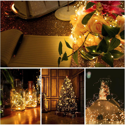 Brightever 12 Pack Waterproof Fairy Lights – Outdoor Patio and Garden String Lighting, IP68 Copper Wire Battery Operated 7ft Lights