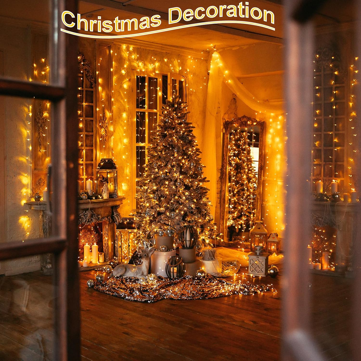 Brightever LED String Lights 4-Pack – Clear Wire Indoor Decor for Mantel, Staircase, and Christmas Tree Styling