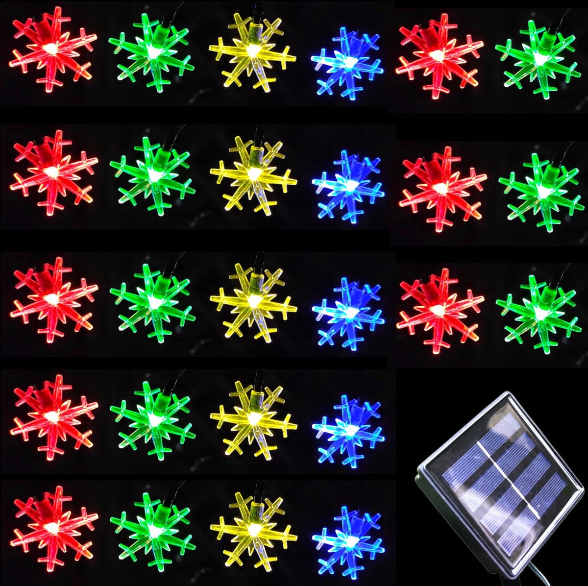 Brightever Solar Snowflake Fairy Lights 20 Ft 30 LED – Thoughtful Birthday Gift for Her, Cozy Home Decor for Mom and Grandma