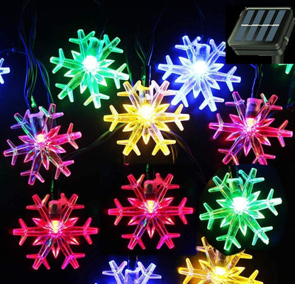 Brightever Solar Snowflake Fairy Lights 20 Ft 30 LED – Thoughtful Birthday Gift for Her, Cozy Home Decor for Mom and Grandma