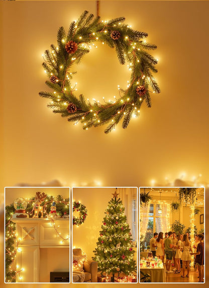 Brightown Battery Fairy Lights for Living Room Ambiance – 10ft Flexible Copper Wire String Lights with Warm White Glow for Cozy Home Styling