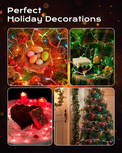 Brightown Incandescent String Lights – Bedroom Accent Lighting, 100 Mini Bulbs on White Wire for Ambient Home Decor
