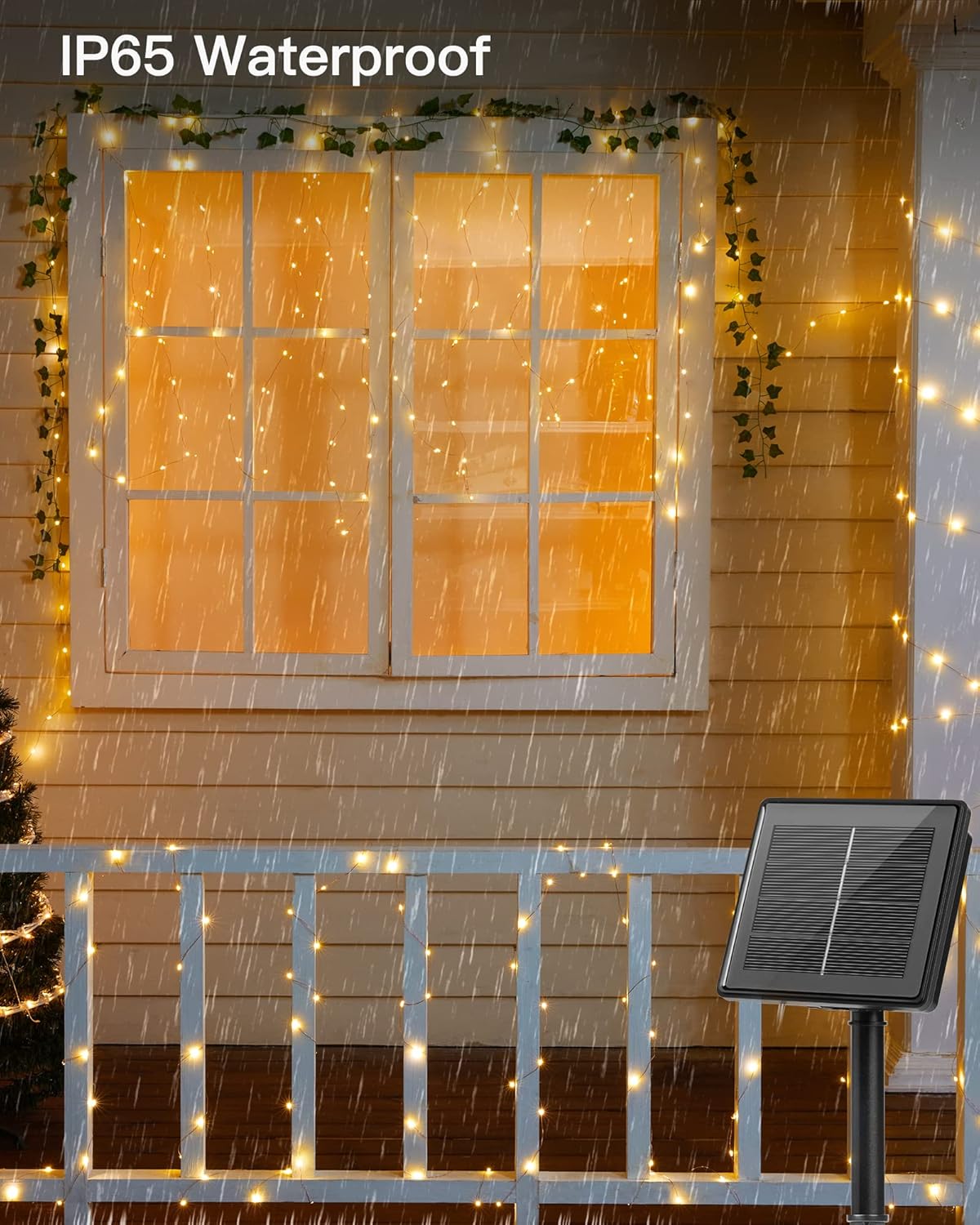 Brightown Solar Fairy Lights – Flexible Copper Wire Outdoor String Lights for Camping, Pergola and Garden Parties