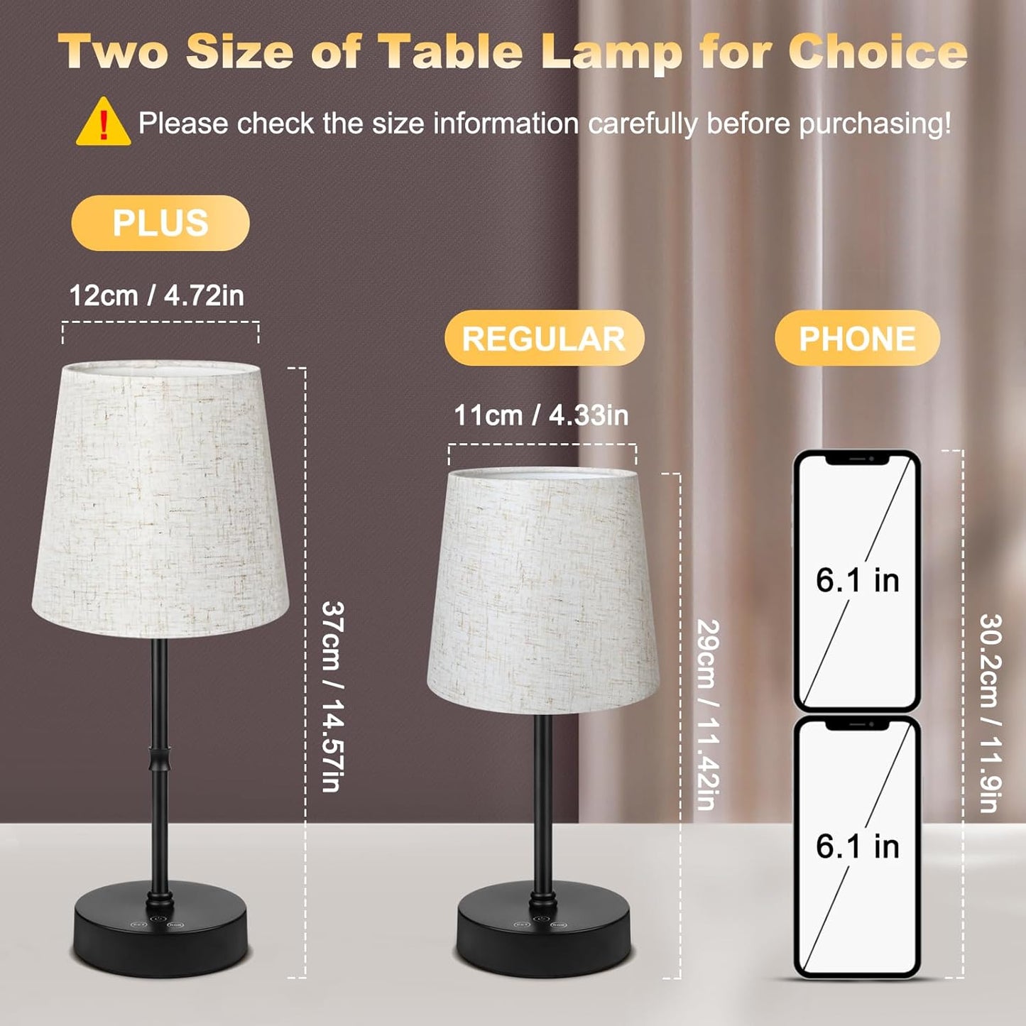 BRIGHTY — Calming Cordless Night Lamp for Bedtime Wind-Down Routine, Warm 3000K Light with Stepless Dimming