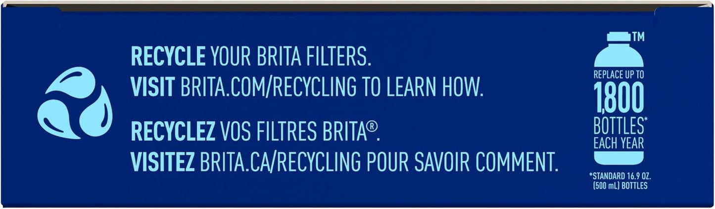 Brita Water Bottle Filters for Outdoor Adventures – Travel-Ready Refill Cartridges, 40-Gallon Lifespan, Pack of 3
