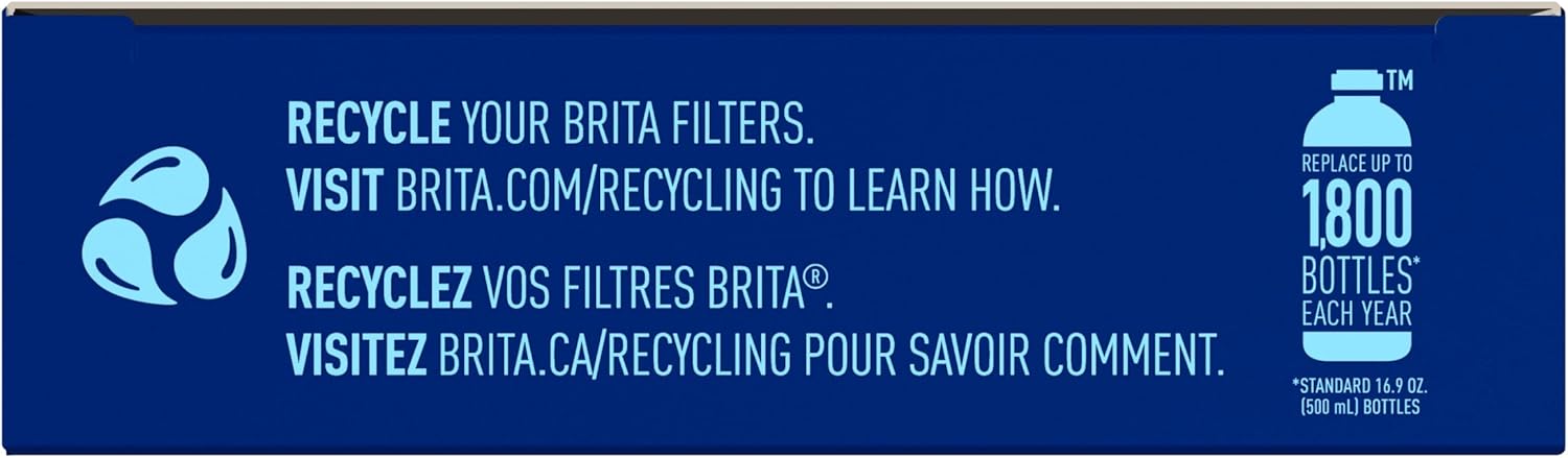 Brita Water Bottle Filters for Outdoor Adventures – Travel-Ready Refill Cartridges, 40-Gallon Lifespan, Pack of 3