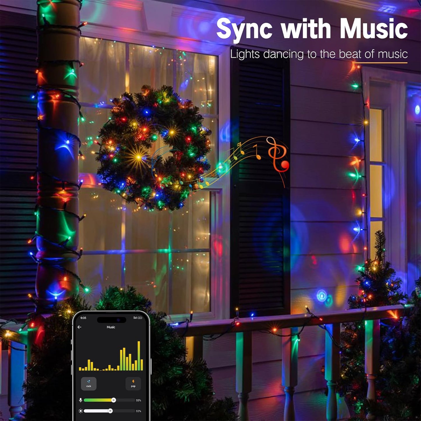 BrizLabs Color Changing Smart Christmas Lights – Living Room Accent Wall Decor, 98ft 300 LED Dimmable Mood Lighting with Alexa and Google Assistant