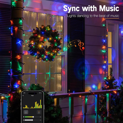 BrizLabs Color Changing Smart Christmas Lights – Living Room Accent Wall Decor, 98ft 300 LED Dimmable Mood Lighting with Alexa and Google Assistant