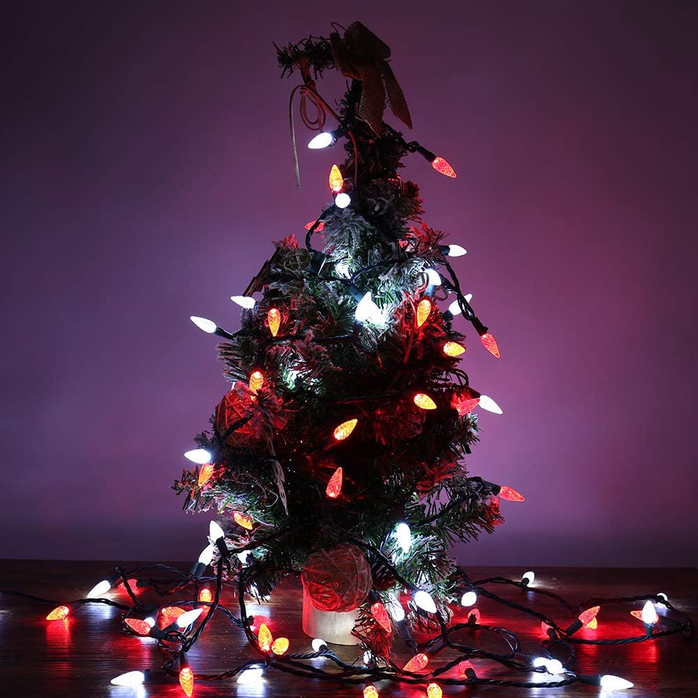 Brizled Connectable C5 Lights – Durable Outdoor Roofline, Porch, and Front Yard Holiday Display