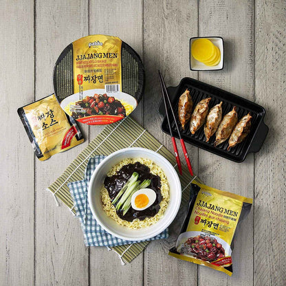 Paldo Fun & Yum Ilpoom Jjajangmen Chajang Noodle Pack of 4 – Clean Pantry Staple for Intentional Kitchens and One-Pot Simplicity