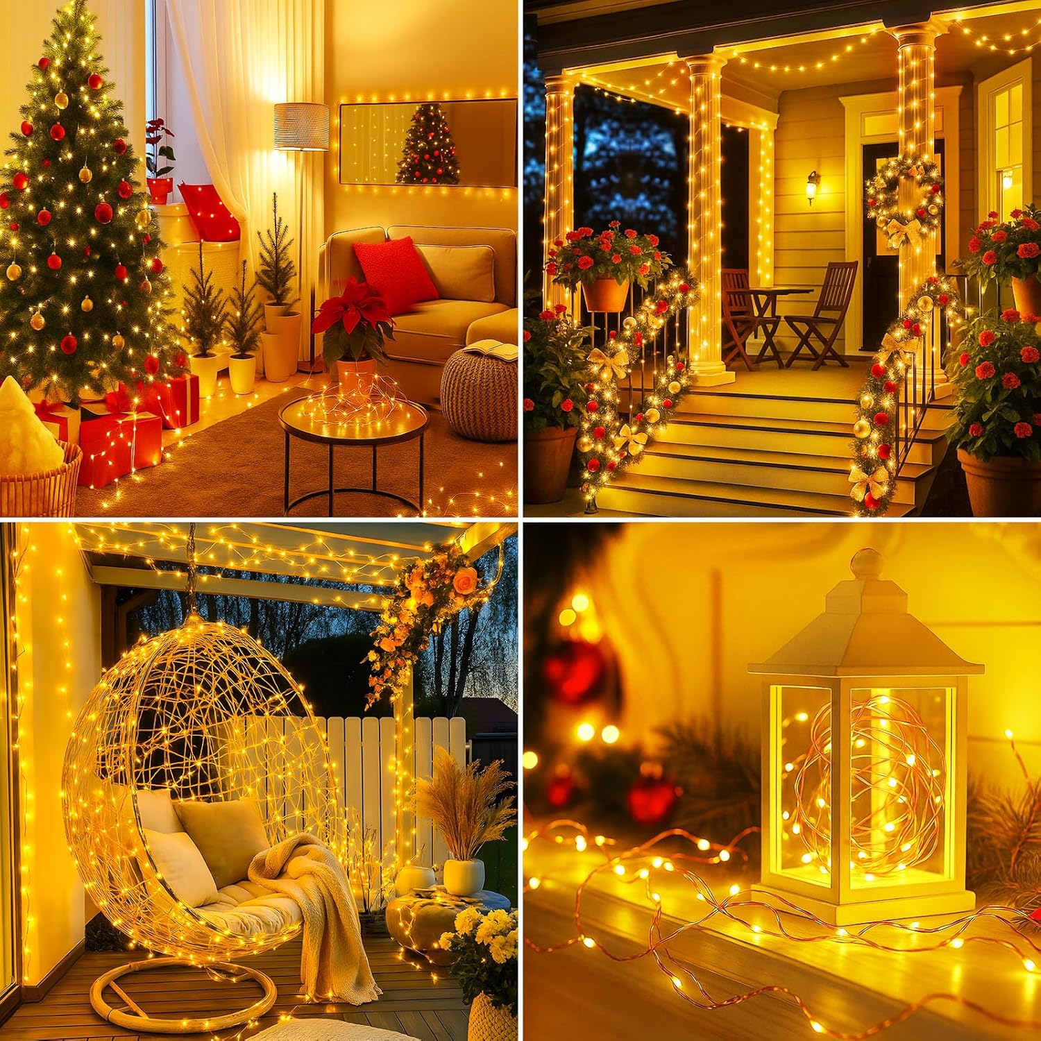 btfarm Copper Wire Twinkle Lights 33FT – Warm White Bedroom Mood Lighting with 8 Modes and Dimmer Remote, Plug in String Lights for Living Room Shelf Styling