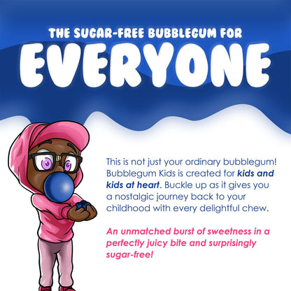 Bubblegum Kids Sugar Free Gum – Vegan and Gluten Free Gum for Mindful Snacking and Weight Management Routines