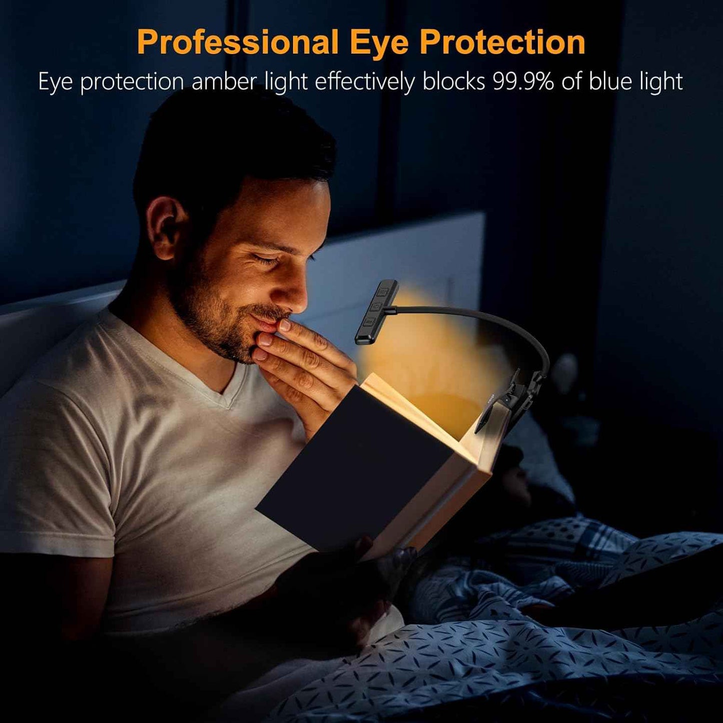 Gritin Rechargeable Book Light for Reading in Bed – Thoughtful Birthday Gift for Women Who Love to Read at Night