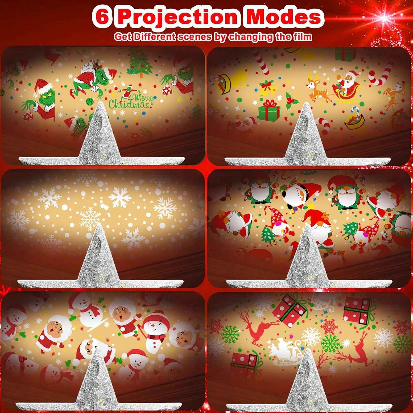 Lumichroma Star Tree Topper with LED Projector – Thoughtful Christmas Present for Neighbors and Coworkers