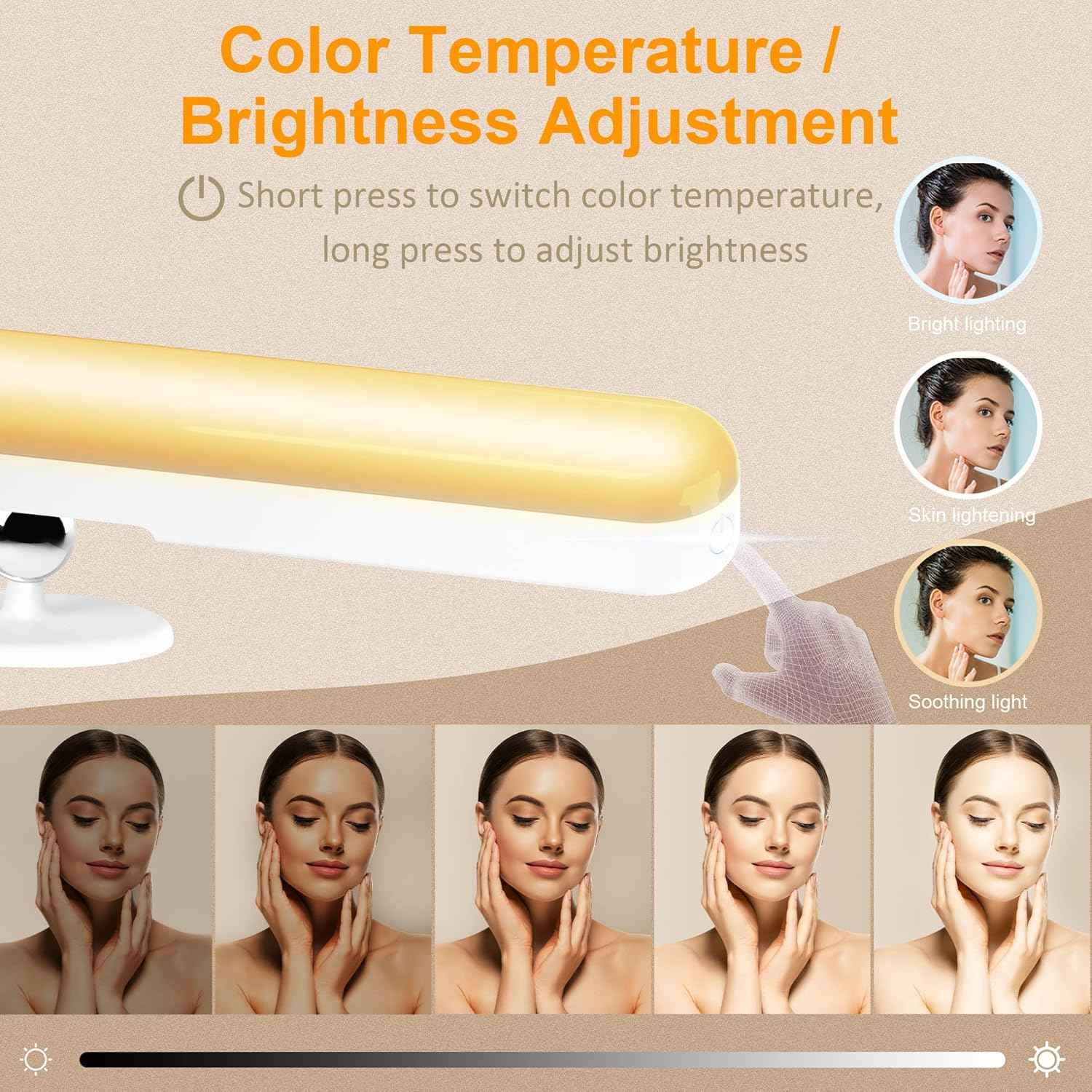 LuminGlow Vanity Light Bar – Focused Work From Home Lighting for Video Calls and Selfies