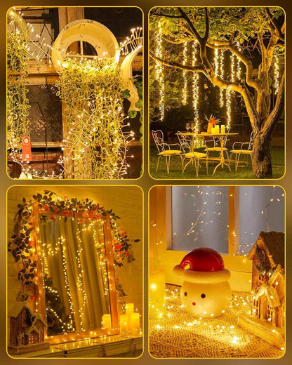 Luminoak Fairy Lights Battery Operated – Cozy Bedroom Decor, Warm White String Lights for Living Room Aesthetic and Home Ambiance