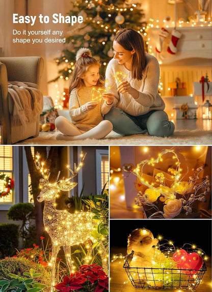 Minetom Twinkle Fairy Lights – Nursery Night Light for Baby Room, Cool-Touch USB String Lights with 6H Auto Timer and 8 Modes