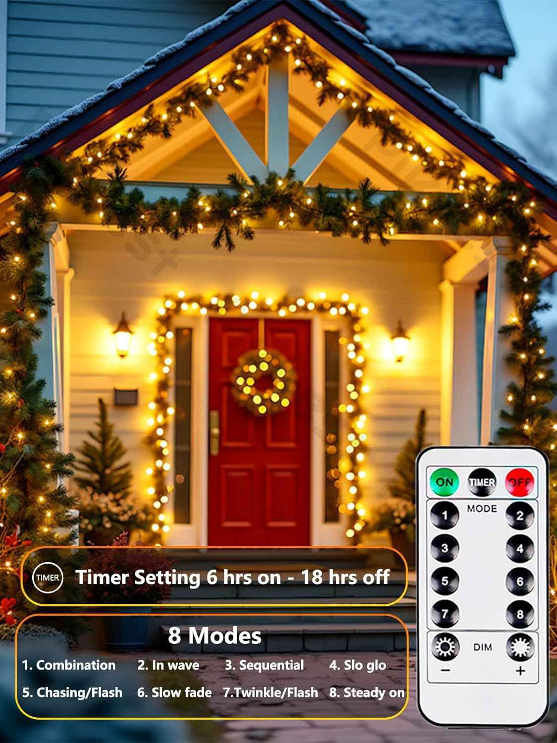 Luminara Glow 4-Pack 100 LED Fairy Lights, Minimalist Warm White String Lights for Clean Scandinavian Bedroom & Clutter-Free Living Space
