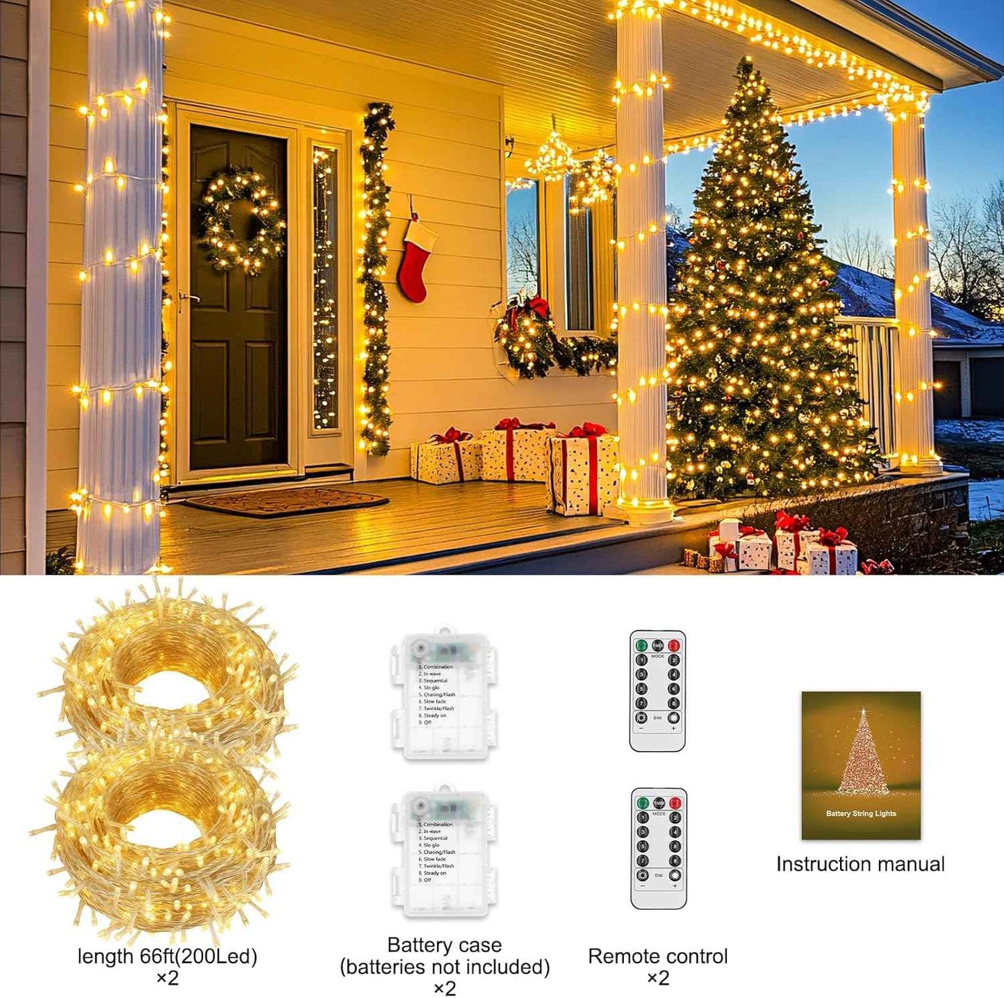 Lumify Kids Room String Lights – Battery Powered Nursery Decor with Cool LED Beads and Timer