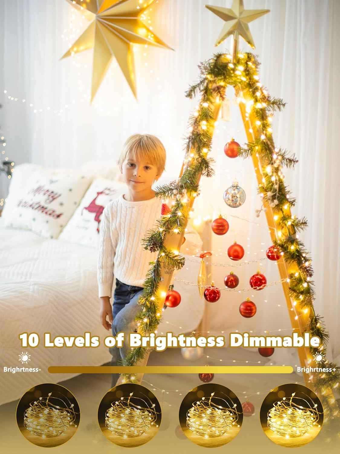 Avaspark Battery Fairy Lights 3-Pack – Cool-to-Touch Nursery and Kids Room Decor with Auto Timer for Worry-Free Nights
