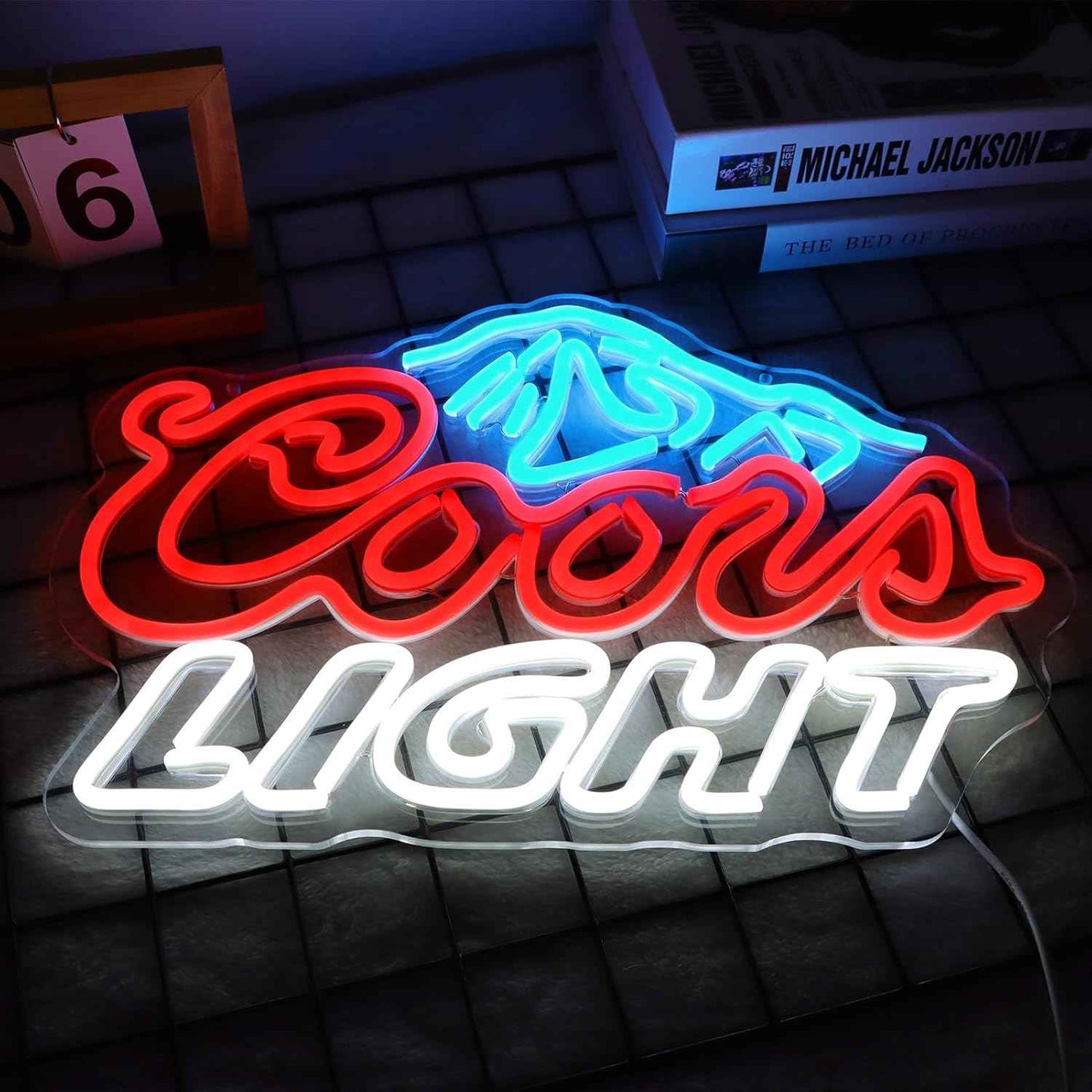 JFLLamp Crs Light Neon Style Sign – Bedroom Accent Wall Decor with Dimmable Ambient Glow