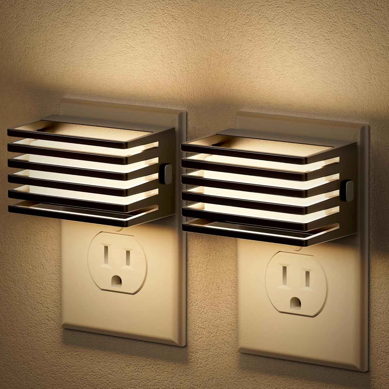 JandCase LED Night Light – Nursery and Kids Room Soft Glow, Dusk to Dawn Plug-In with 3-Level Touch Dimming for Late-Night Feedings