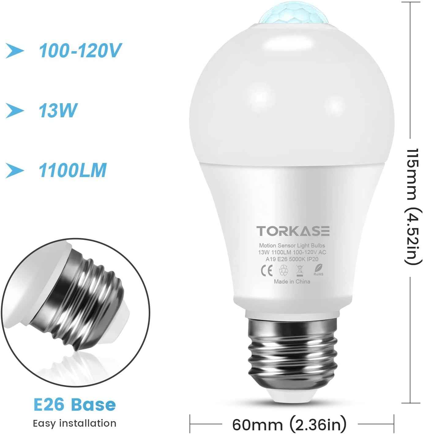 LumifyHome Motion Sensor Bulb – Weather Ready Porch and Garage Light, No Electrician
