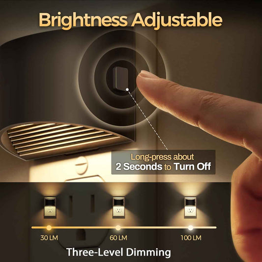 DORESshop LED Night Light – Warm Amber Plug in Lamp for Cozy Bedroom Decor and Living Room Ambiance