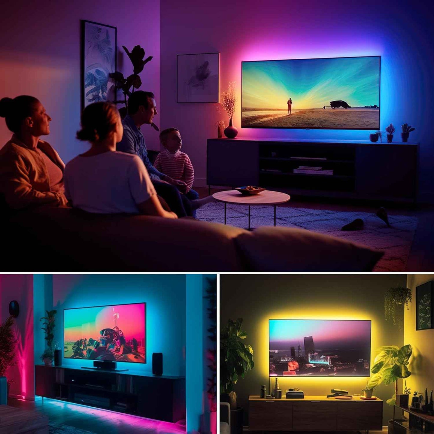 maylit ICRGB TV LED Backlight – Thoughtful Housewarming Gift for Him, App-Controlled Room Decor