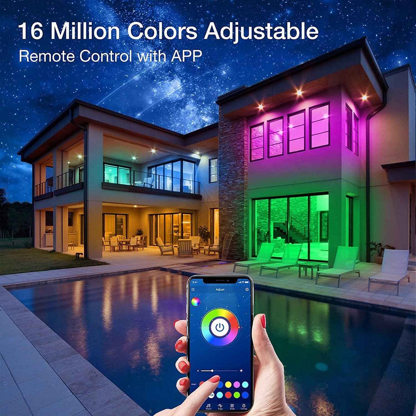 phopollo 24V LED Strip Lights for Kids Bedroom – Touch Safe Color Changing Night Light with App Control and Music Mode