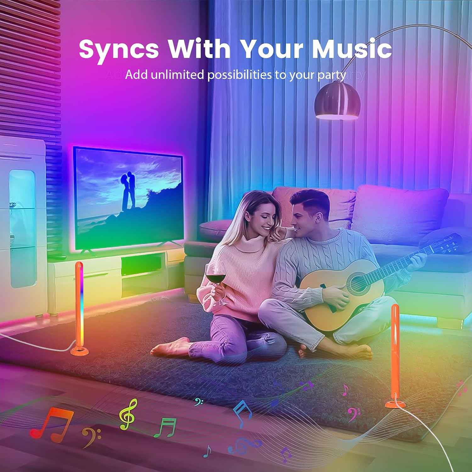 Borllyem Smart LED Light Bars for Wind-Down Ritual, Timer-Set Calming Bedroom Ambient Lighting