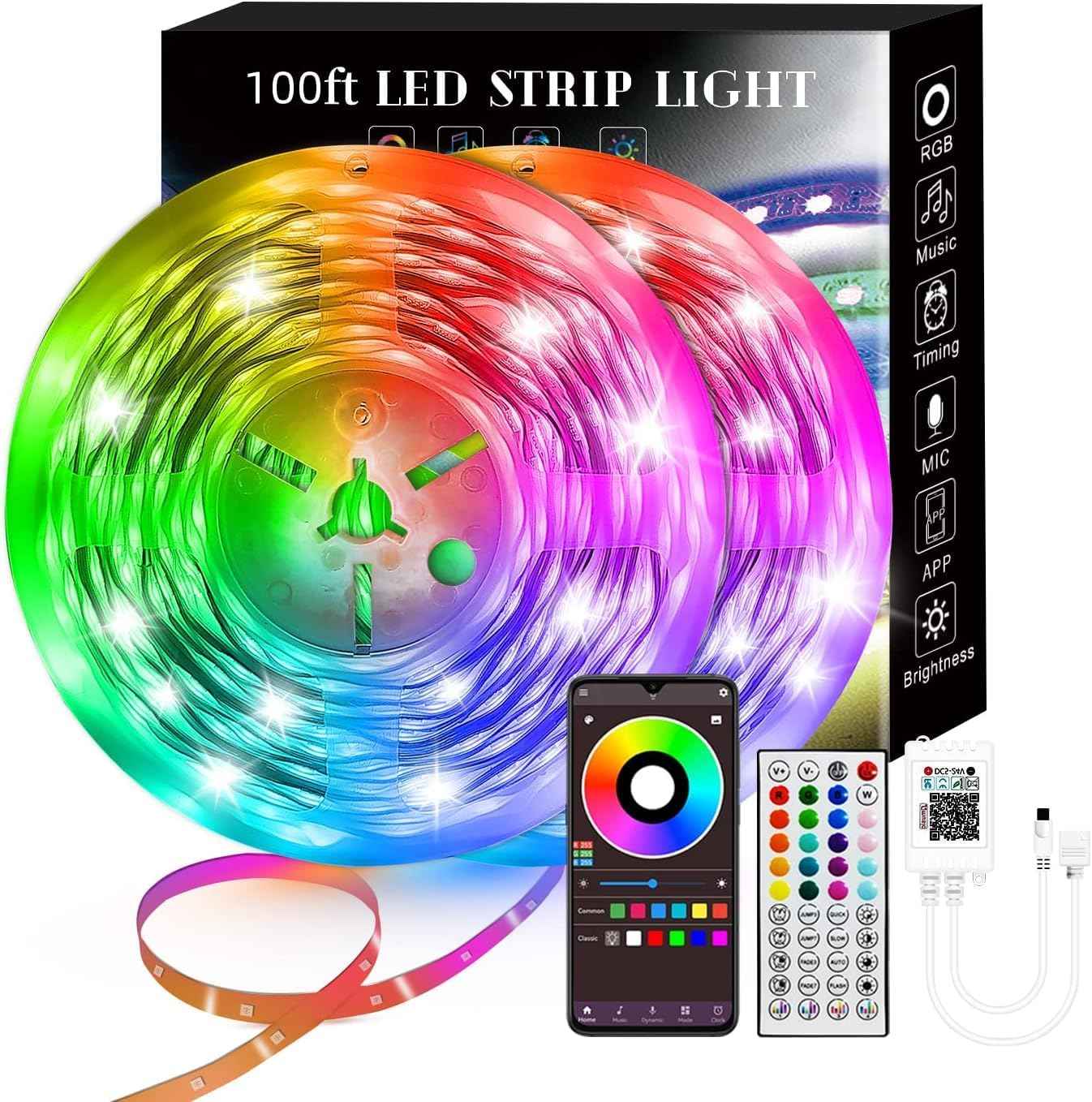 LuminNest LED Strip Lights – Ultra Thin Accent Lighting for Clean Modern Interiors, RGB