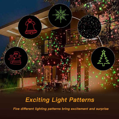 LumiVue AuroraStar Outdoor Projector – IP65 Snow & Rain Rated Laser Light for House Facade & Driveway, 4000 sq ft Coverage