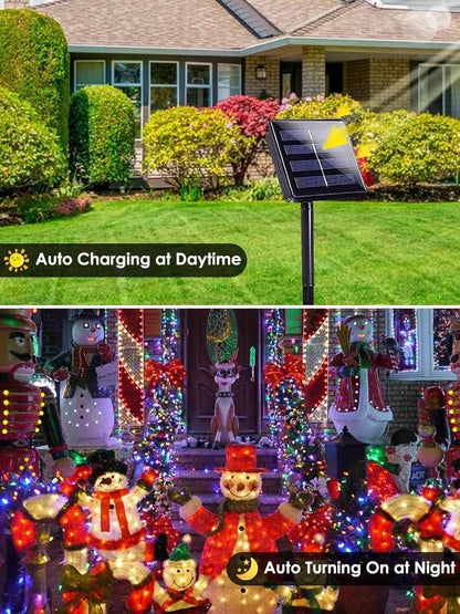 Safe Solar Fairy Lights for Kids and Pets – 4 Pack 132FT 400 LED Flameless Waterproof Multicolor String Lights