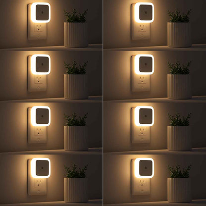 Sujeet Night Light 8-Pack – Warm White and Color LED Accent Lighting for Bedroom, Living Room, and Kitchen Ambiance