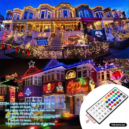 HOME LIGHTING 66ft RGB Mini Lights – Living Room Aesthetic String Lights, 130 Modes Remote Timer Cozy Home Decor