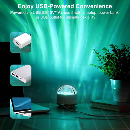 Aurora Light Projector for Meditation Corner – Calming Northern Lights Lamp with Dimmable Mood Setting