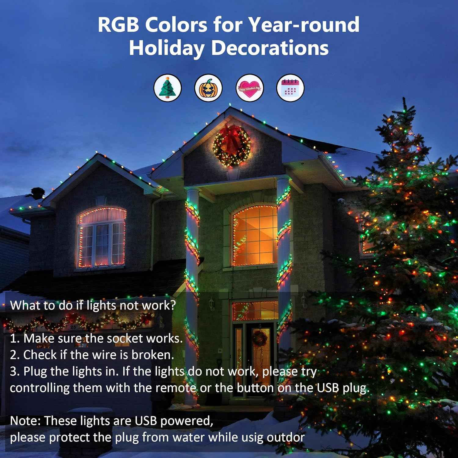 BrizLabs Color Changing Fairy Lights – Living Room Ambiance with 490+ Dynamic Modes