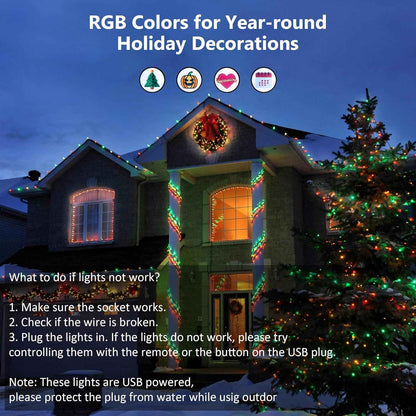 BrizLabs Color Changing Fairy Lights – Living Room Ambiance with 490+ Dynamic Modes