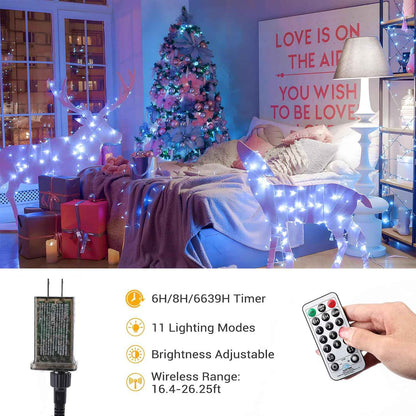Brizled Dual Color Christmas Tree Lights – 200 LED Warm White and Multicolor String for Stylish Indoor Holiday Aesthetic